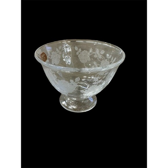 Vintage Fostoria "Willowmere" Etched Flowers Glass Tea Cup Made In The USA - Picture 2 of 7